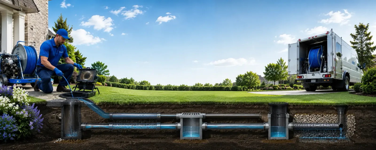 Outdoor drain cleaning information for Hye, TX